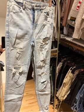 American Eagle Outfitters Light Blue Stretch Denim Jeans